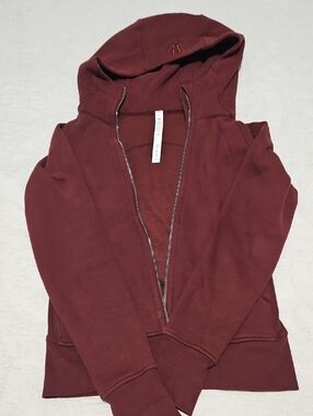 Lululemon Maroon/Burgundy Full-Zip Scuba Hoodie Jacket